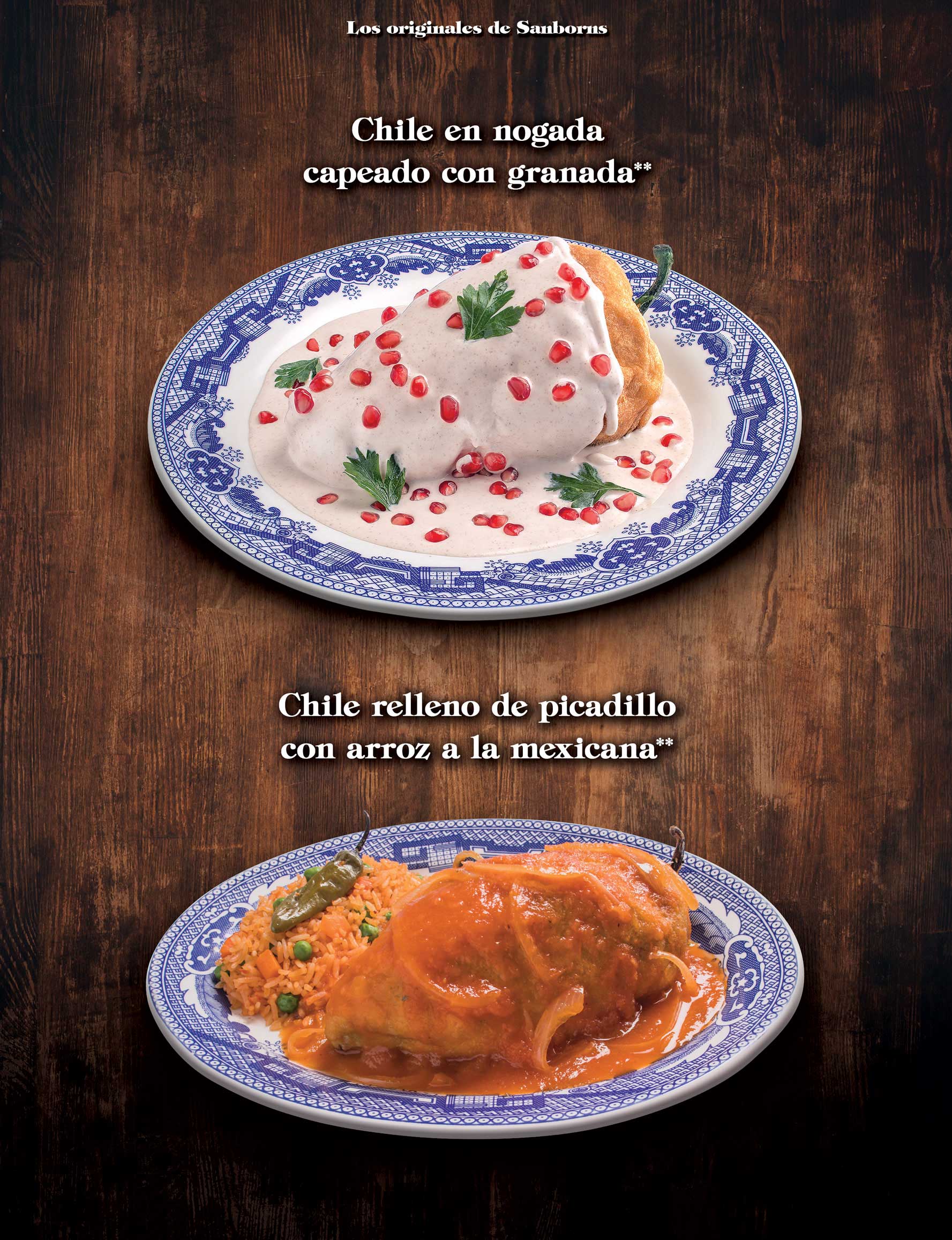 Menú Chiles Rellenos