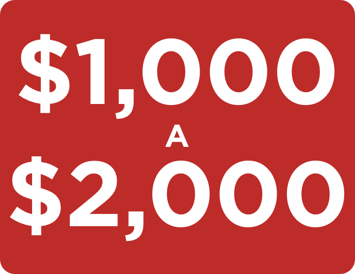 $1000 a $2000