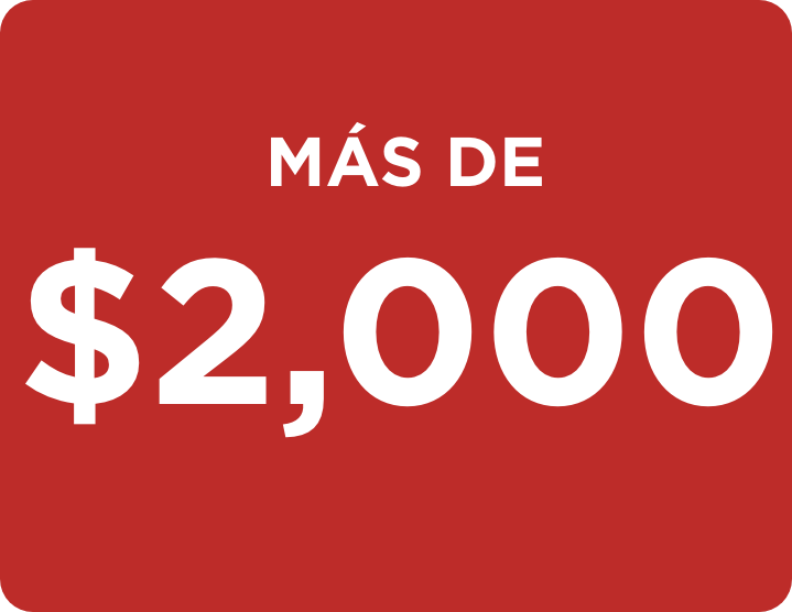 Más de $2000