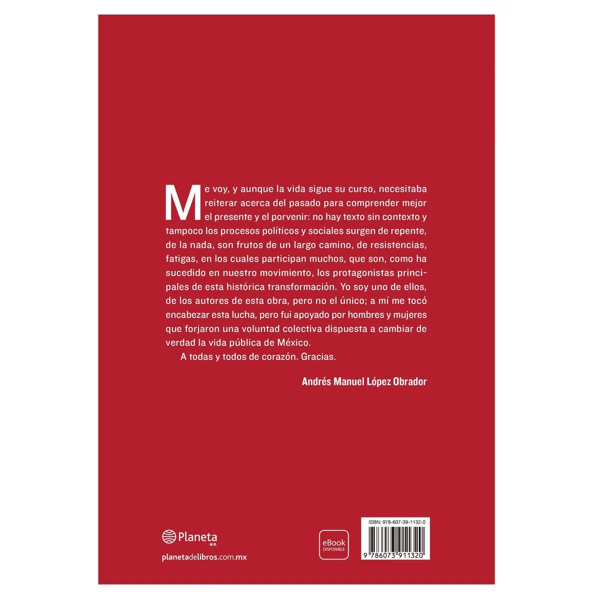 Libro ¡Gracias! de Andrés Manuel López Obrador (AMLO) 2024