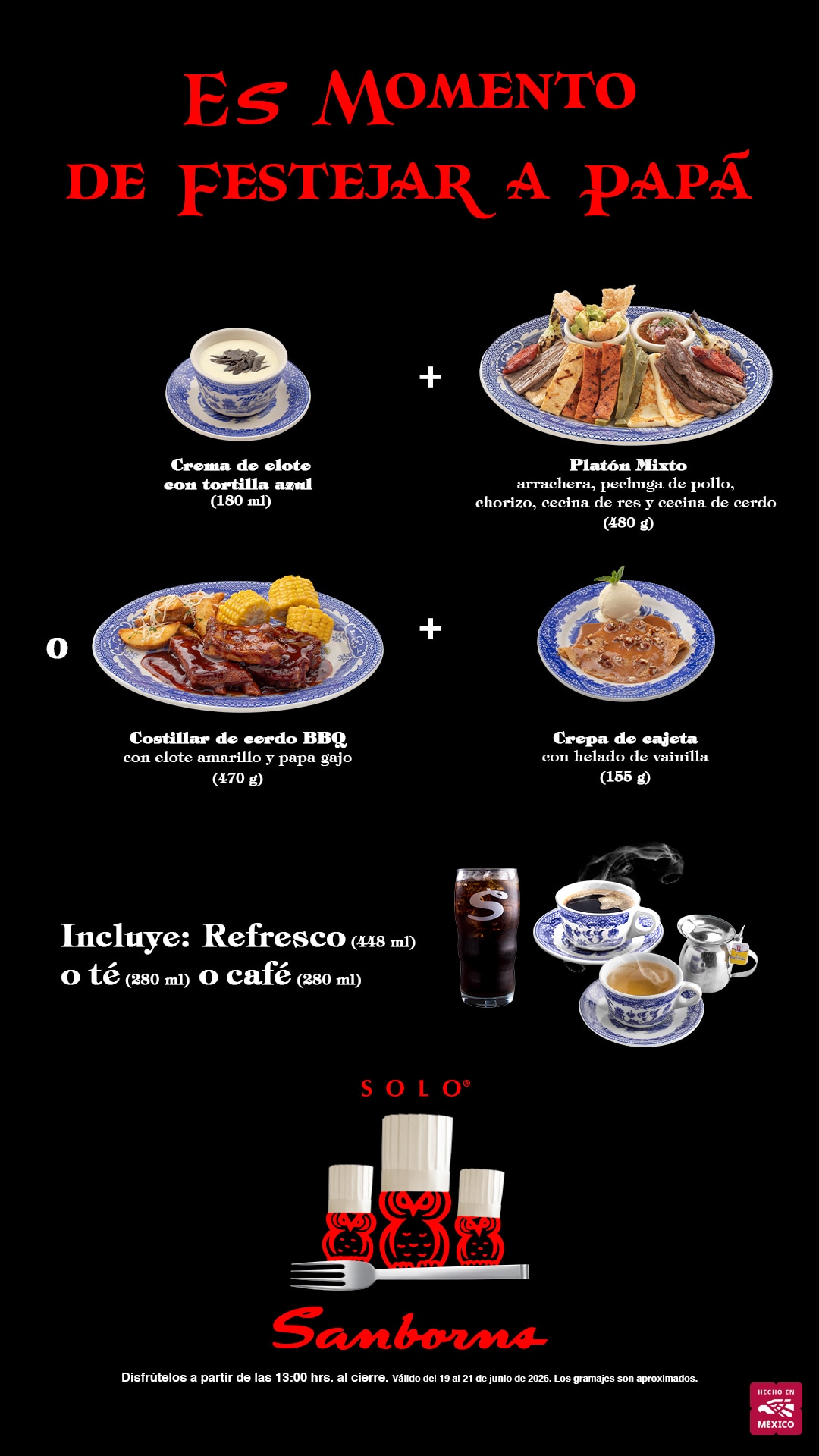 Menu Papás