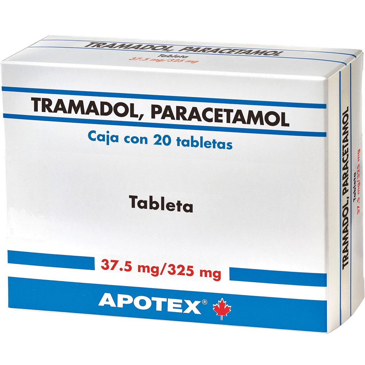 TRAMADOL / PARACETAMOL Caja/ blister 20 tabletas de 37.5 / 325 mg