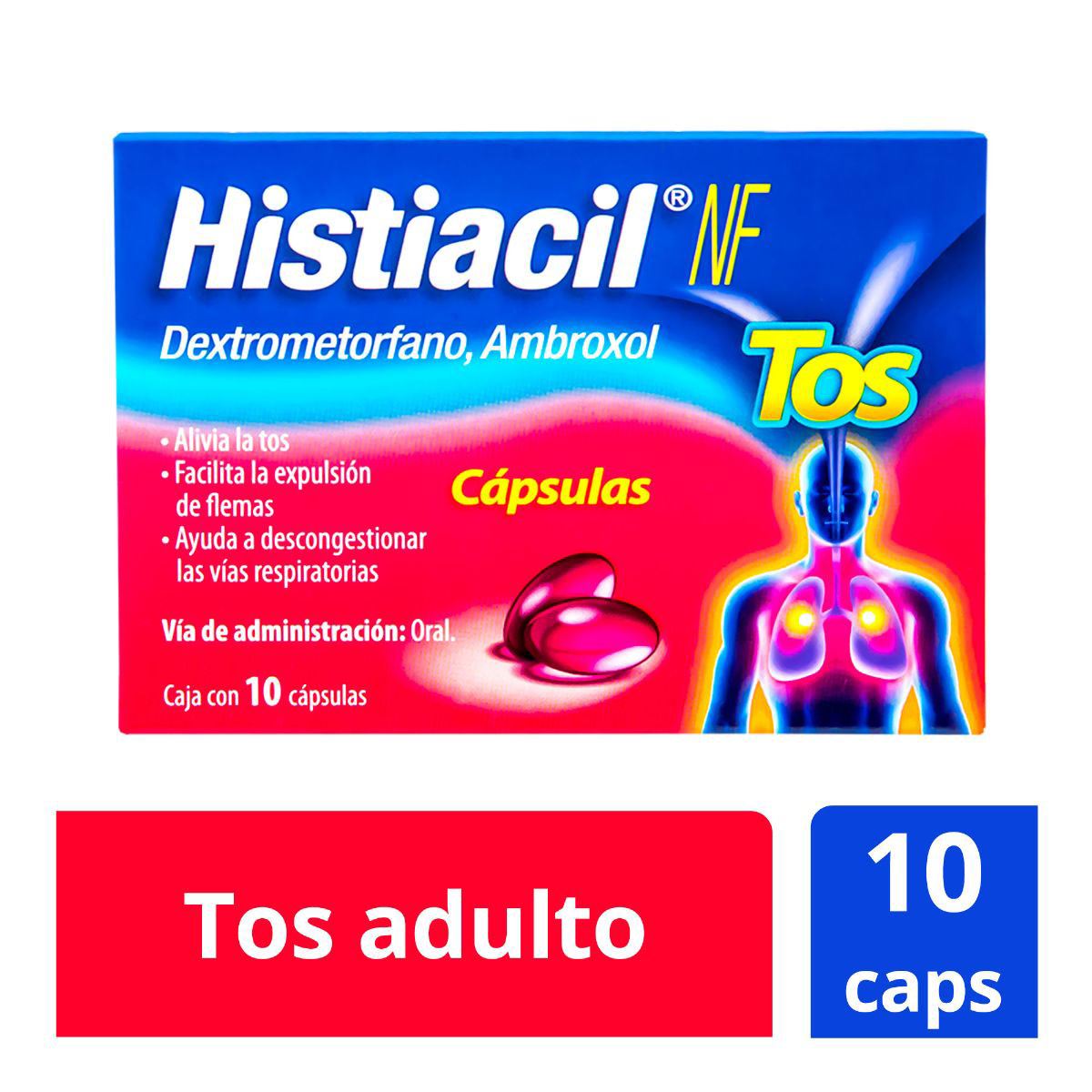 Histiacil-Nf Tos 10 Cápsulas
